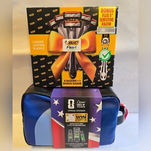 FIFA DOVE Men Care & BIC Flex 4 Razor Set BUNDLE